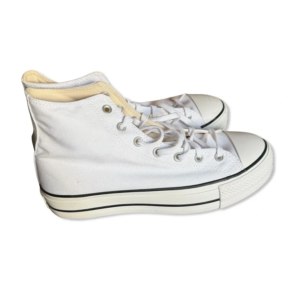 Converse All Star Chuck Taylor Lift Hi White Tops sneakers shoes Revolve 10.5